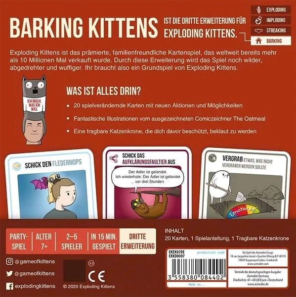 Actual product image Exploding Kittens Barking Kittens (German)
