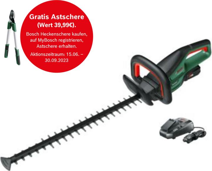 Productafbeelding Bosch Home & Garden UniversalHedgeCut 18-50 Kit (Oplaadbare batterij)