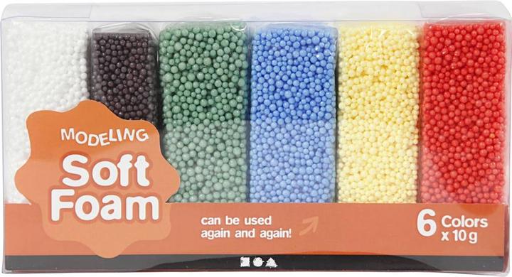 Creativ Company Soft Foam Clay standard colours, 6x10gr.