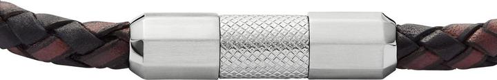 Immagine prodotto Fossil Knox Armband Knurled Texture (20 cm, Acciaio inossidabile, Cuoio)