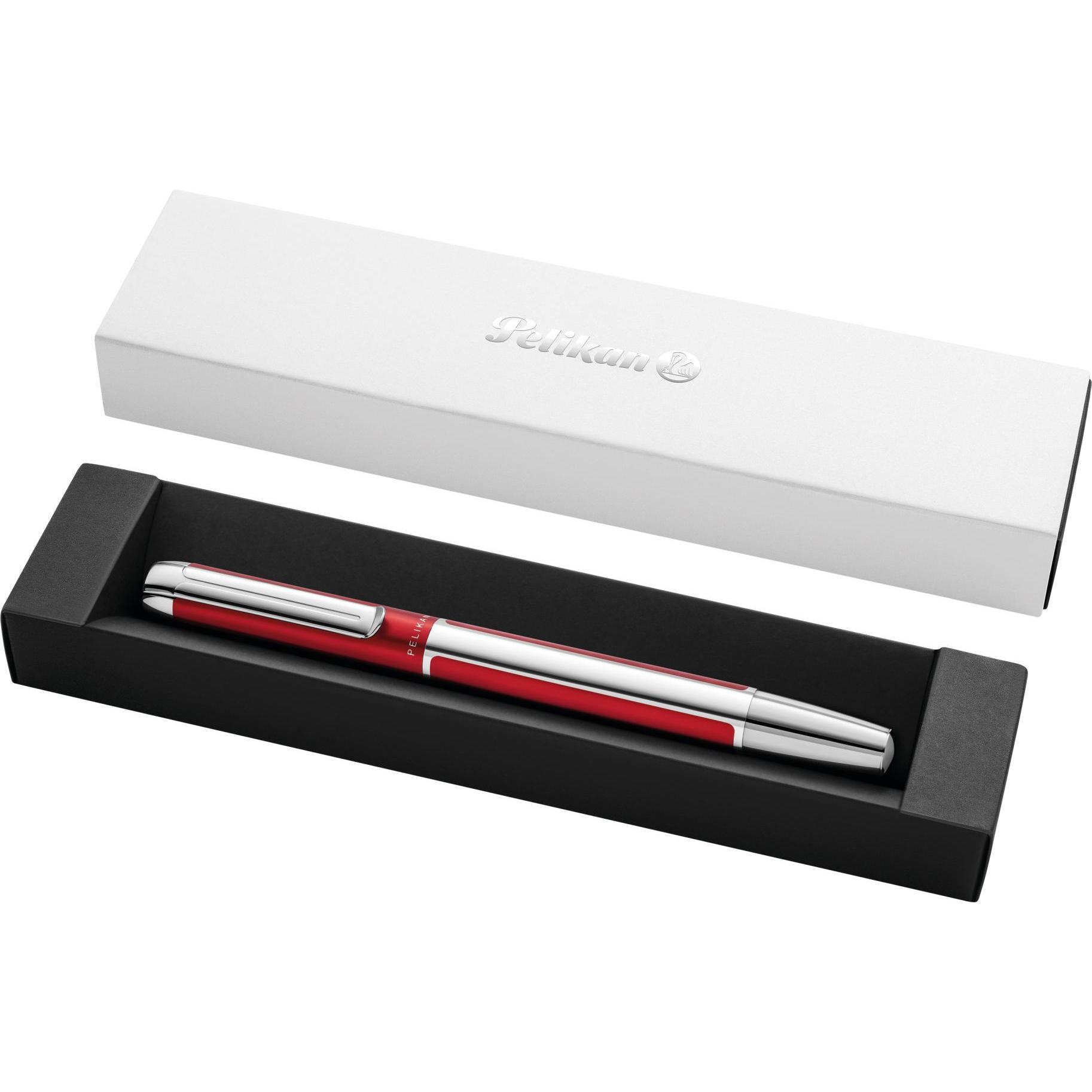 Thumbnail - Pelikan, Schreibstifte, Füllhalter PURA P40 Bordeaux B Geschenkbox (Bordeaux-Silber, 1 x)