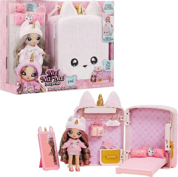 Produktbild MGA 3-in-1 Backpack Bedroom Unicorn - Britney Sparkles