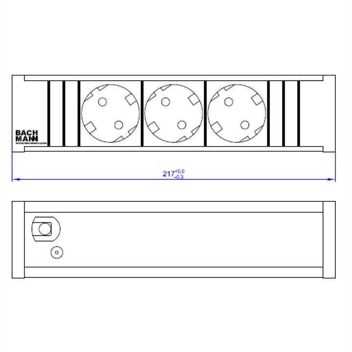 Actual product image Bachmann CONI extension cord (3x, CEE 7/3)