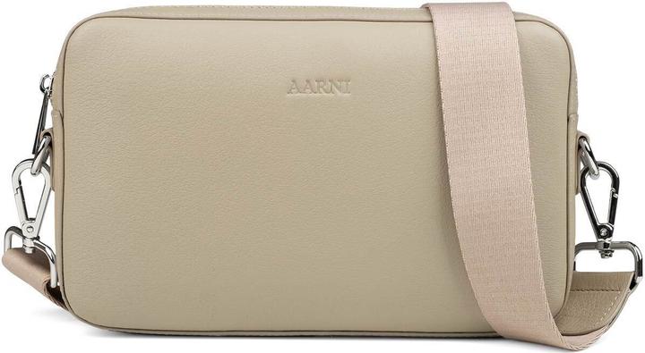 Actual product image Aarni Large Crossbody Bag, taupe/silver