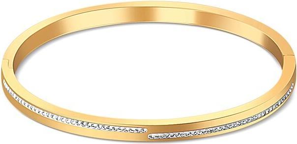 JVD Solid gold plated bracelet with zircons SSSB0055XI8GO - Dimension: 6.4 x 5.3 cm