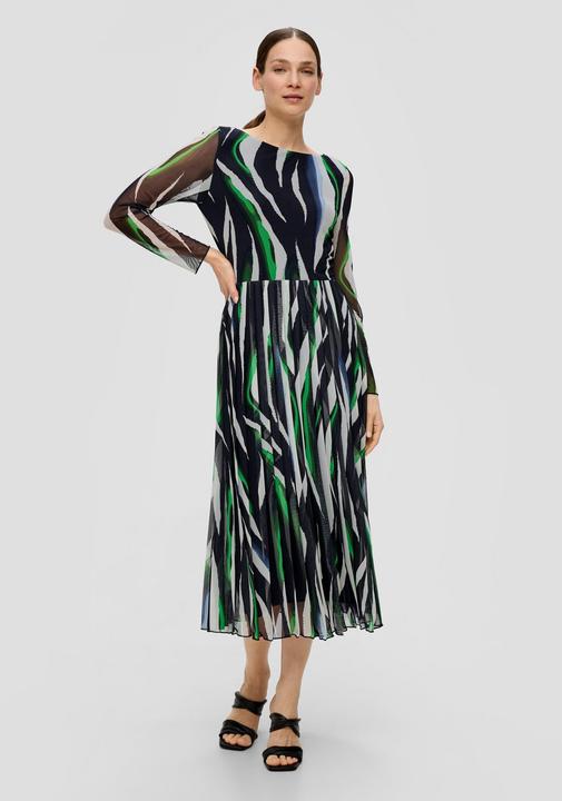 Actual product image S.Oliver Kleid Mesh-Kleid mit Plisseefalten (34)