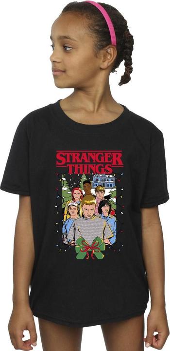 Produktbild Netflix Stranger Things Christmas Poster TShirt Mädchen (152, 158)