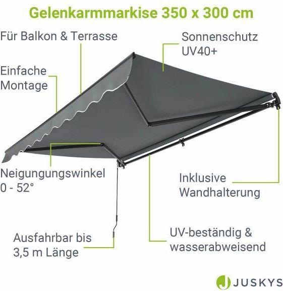 Produktbild Juskys Gelenkarmmarkise (3 m)