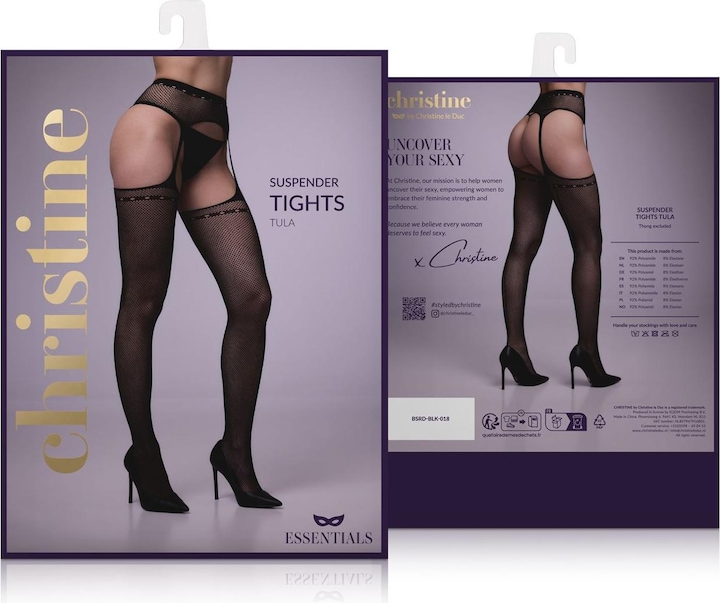 Produktbild Christine Le Duc Strapsstrumpfhose Tula Schwarz (One Size)