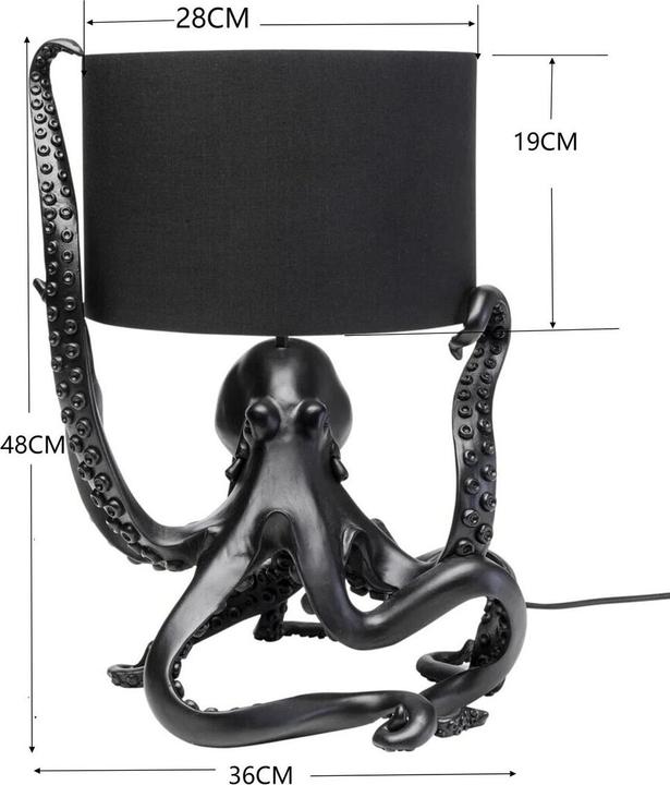 Actual product image Kare Design Octopus table lamp black 47cm (E27)