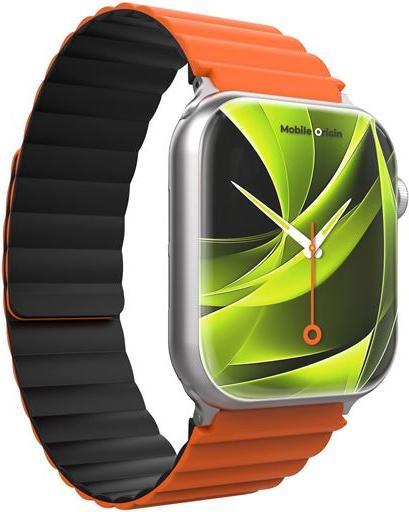 Actual product image Mobile Origin Magnetic Watch Strap II orange/black - Apple Watch 49mm/46mm/45mm/44mm