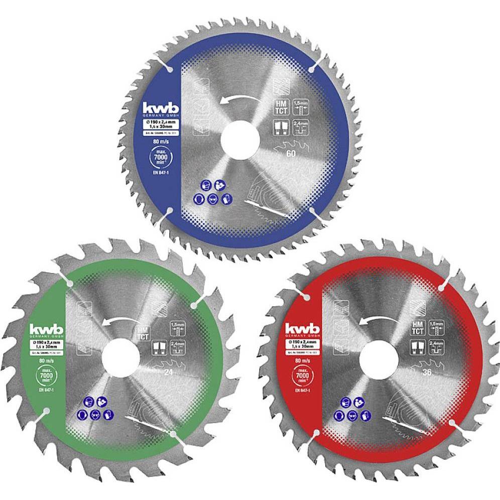 Kwb, Lama, 589395 Set Di Lame Circolari 250 X 30Mm 1Pc.