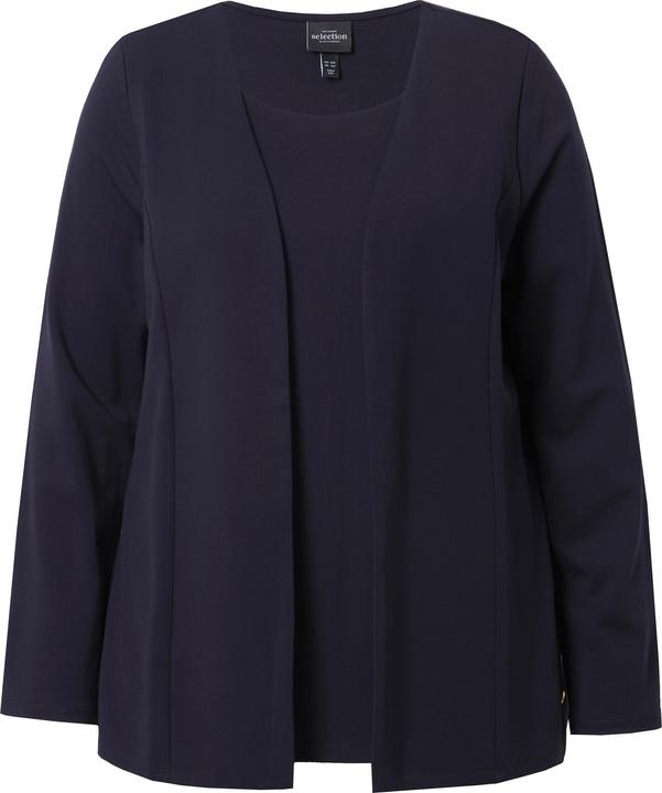Produktbild Ulla Popken 2-in-1-Sweatjacke, Rundhals, Teilungsnähte, Langarm (42, 44)