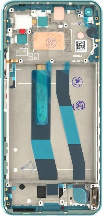 Actual product image OEM Display unit + frame for Xiaomi Mi 11 Lite 5G mint green (Display, Xiaomi Mi 11 Lite 5G)