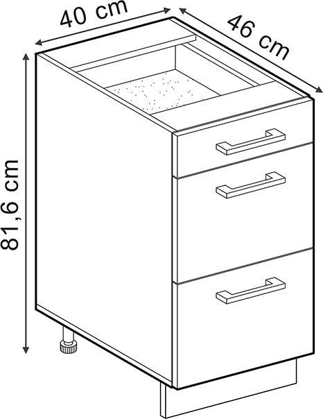 Produktbild Vicco Küchenunterschrank R-Line (40 x 46 x 81.5 cm)