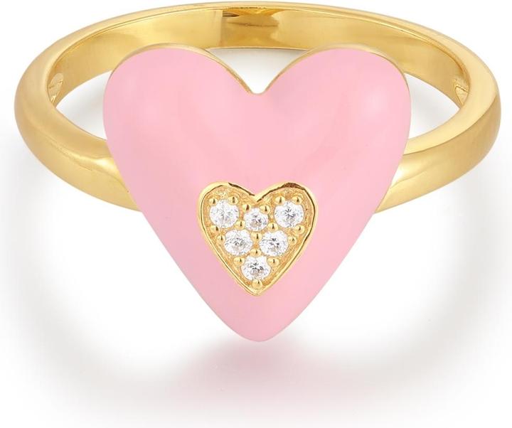Image du produit Glanzstücke München Femme coeur argent sterling zirconium or jaune - 33874 (54, Argent 925)