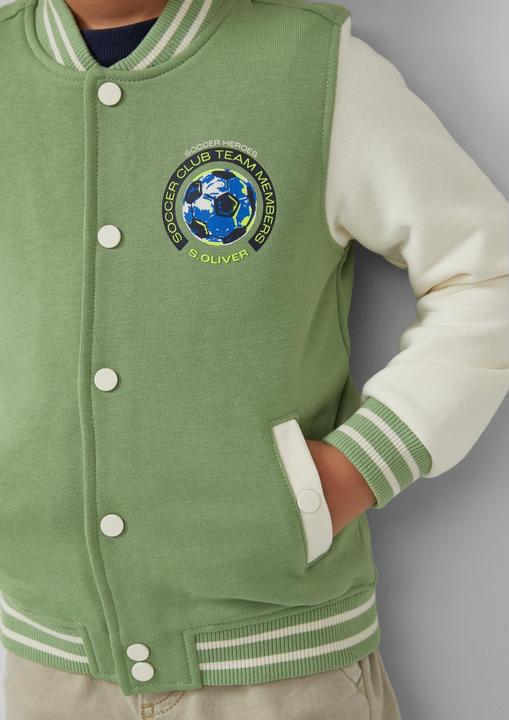 Produktbild s.Oliver Felpa-Collegejacke mit Kontrastdetails (104)