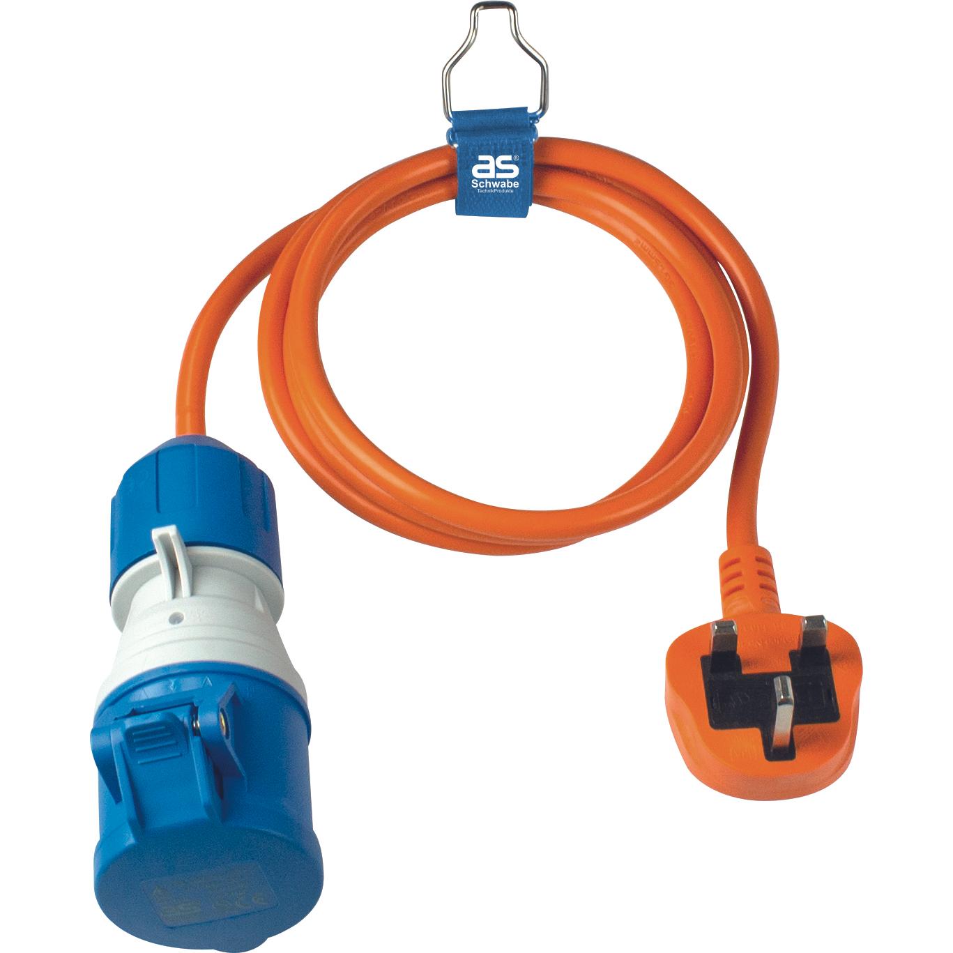 Thumbnail - As - Schwabe, Netzstecker + Netzkupplung, CEE Adapterleitung British Standard BS1363
