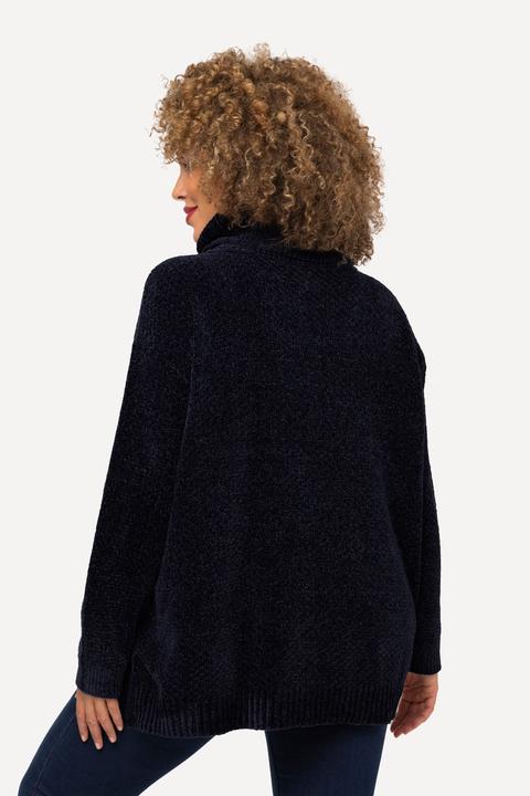 Image du produit Ulla Popken Pull oversize en maille chenille, col montant et manches longues (50, 52)