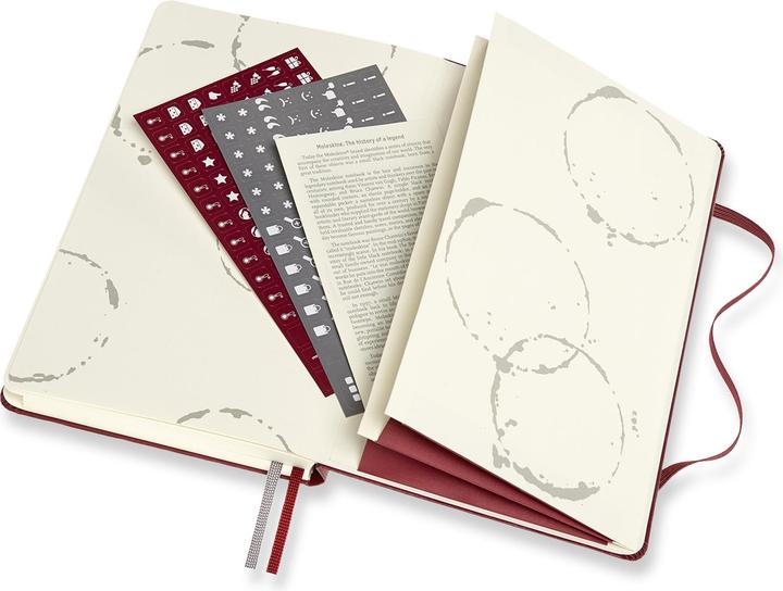 Actual product image Moleskine Passion Journal L/A5, Wine, Hard Cover, Darkred (A5, Special ruling, Hardcover)