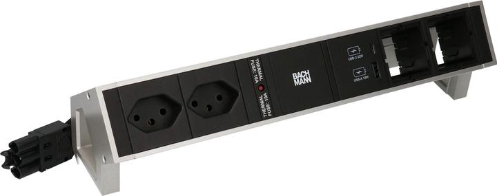 Image du produit Bachmann Multiprise de table DESK 2, 2x T13, 1x USB A/C, 2x Custom (2 x, Type 13)