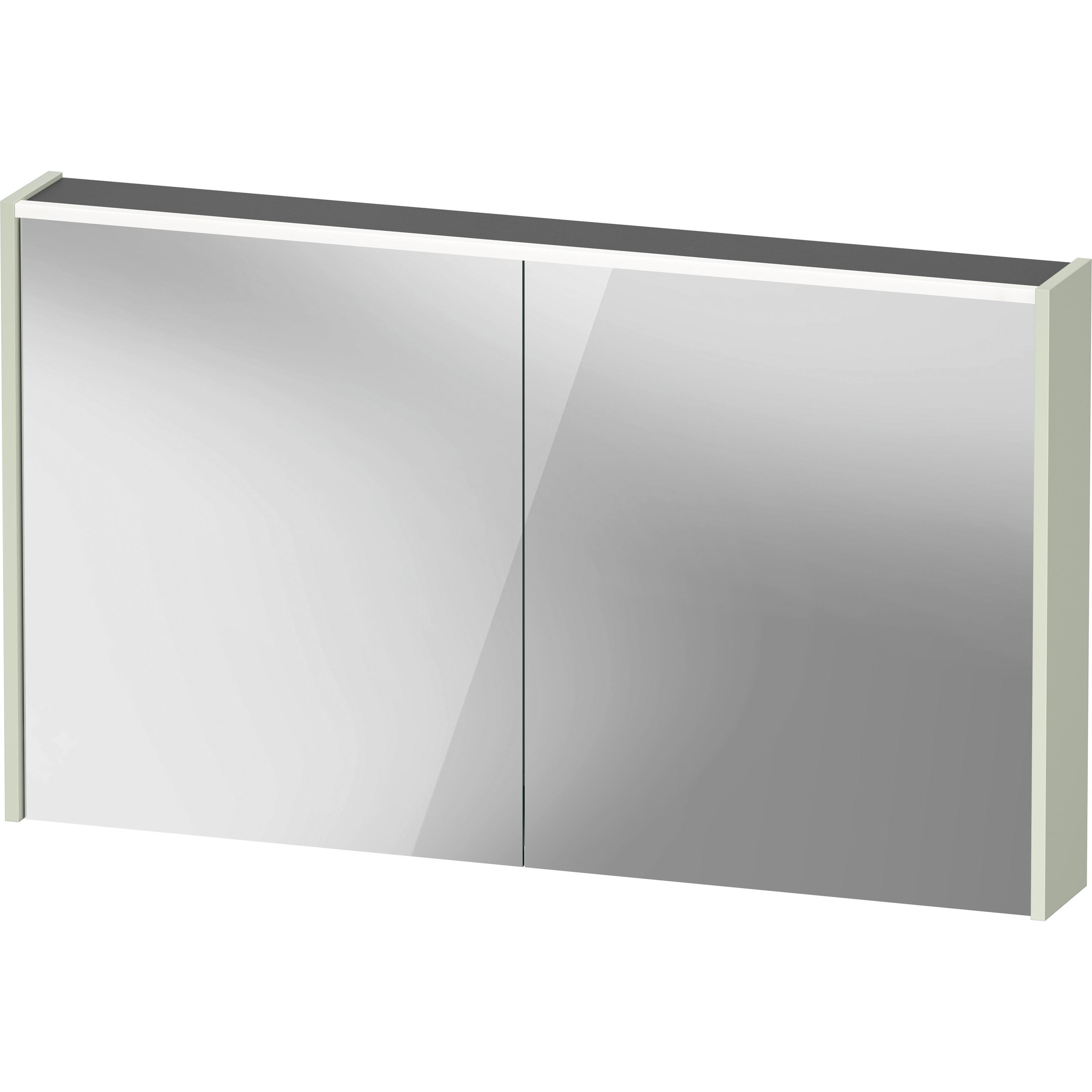 Duravit, Spiegelschrank, D-Code Spiegelschrank, Steckdose Typ J (CH, LI), 2 Türen, LED-Lichtfeld oben, 1200x700mm, 9