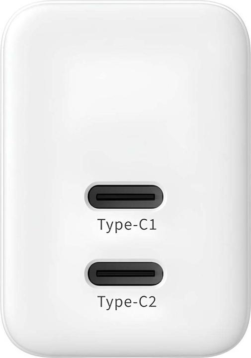 Actual product image Crong Ultra Compact GaN - Ładowarka sieciowa 35W PD 3.0 2x USB-C (biały) (35 W, 2 ports)