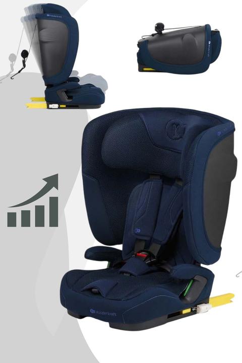 Produktbild KinderKraft Car Seat FIX2GO i-Size 76-150cm NAVY (Kindersitz, ECE R129/i-Size Norm)