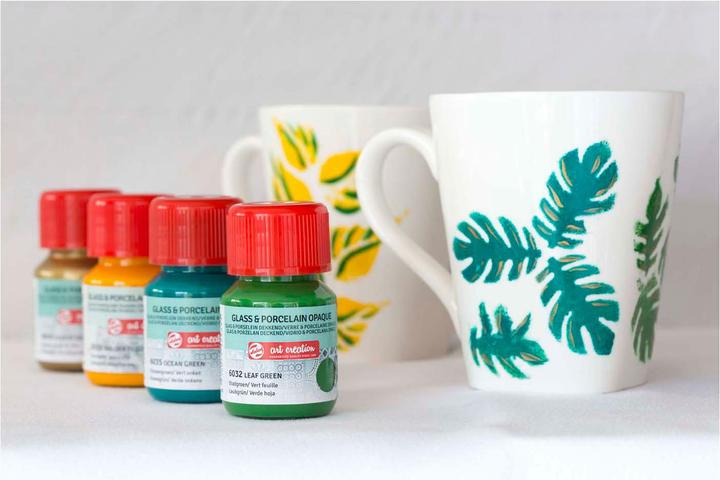 Actual product image Royal Talens Glass & Porcelain Opaque set Green Gold | 4 x 30 ml (120 ml)