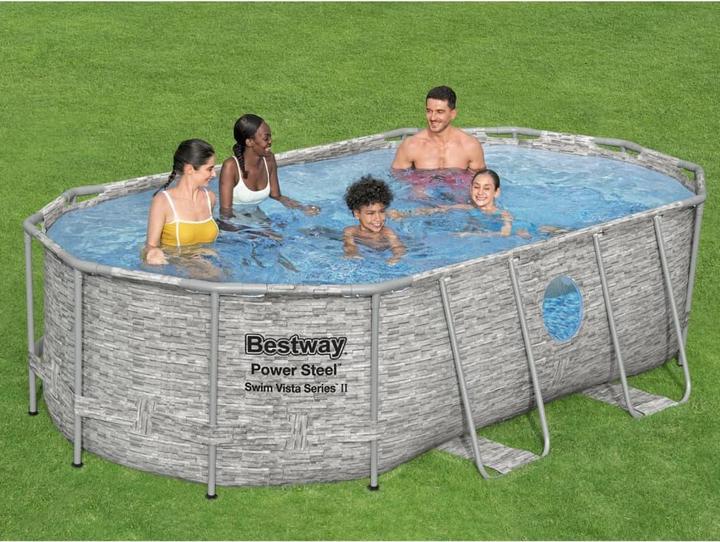 Produktbild Bestway Pool Power Steel mit Zubehörset, 427x250x100 cm (427 x 250 x 100 cm)