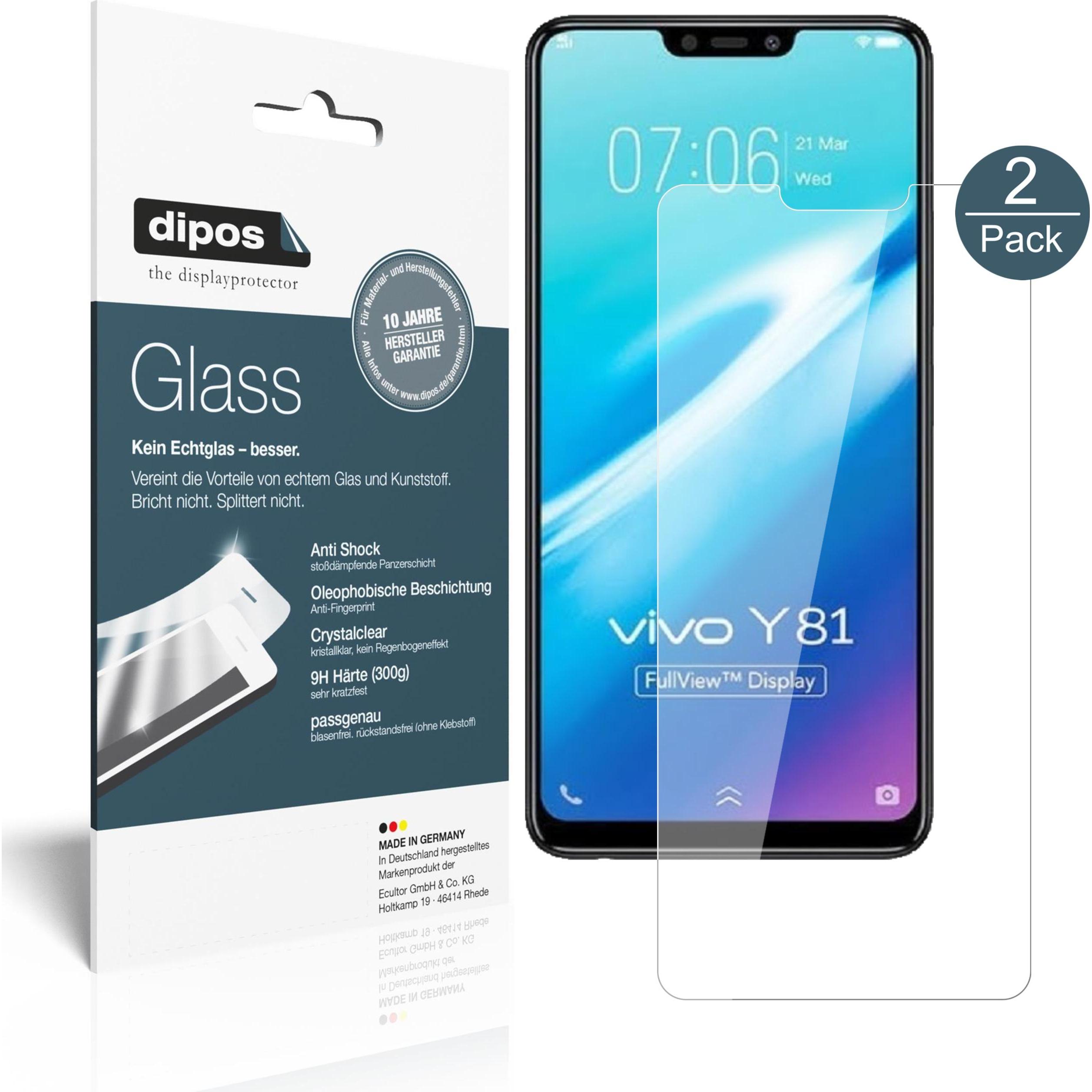 Dipos Displayschutz Anti-Shock (2 Stück, Wiko Y81), Smartphone Schutzfolie, Transparent