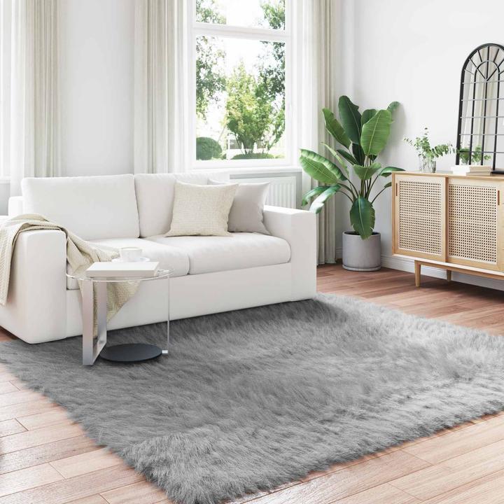 Produktbild vidaXL Kunstschaffell Teppich (200 x 200 cm)