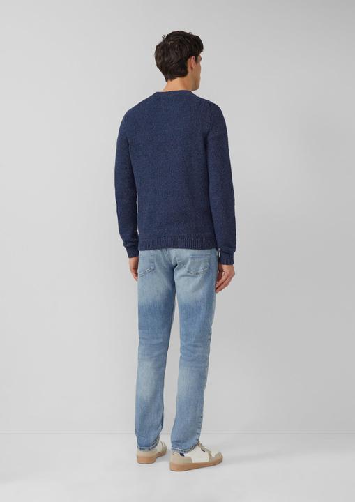 Produktbild s.Oliver Strickpullover Grobstrick-Pullover mit Crew Neck und Flammgarn (S)