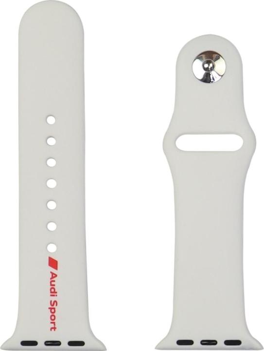 Actual product image Karl Lagerfeld Sport Red Logo Silicone Watch Strap for Apple Watch 40 / 41 / 42 mm - white (Silicone)