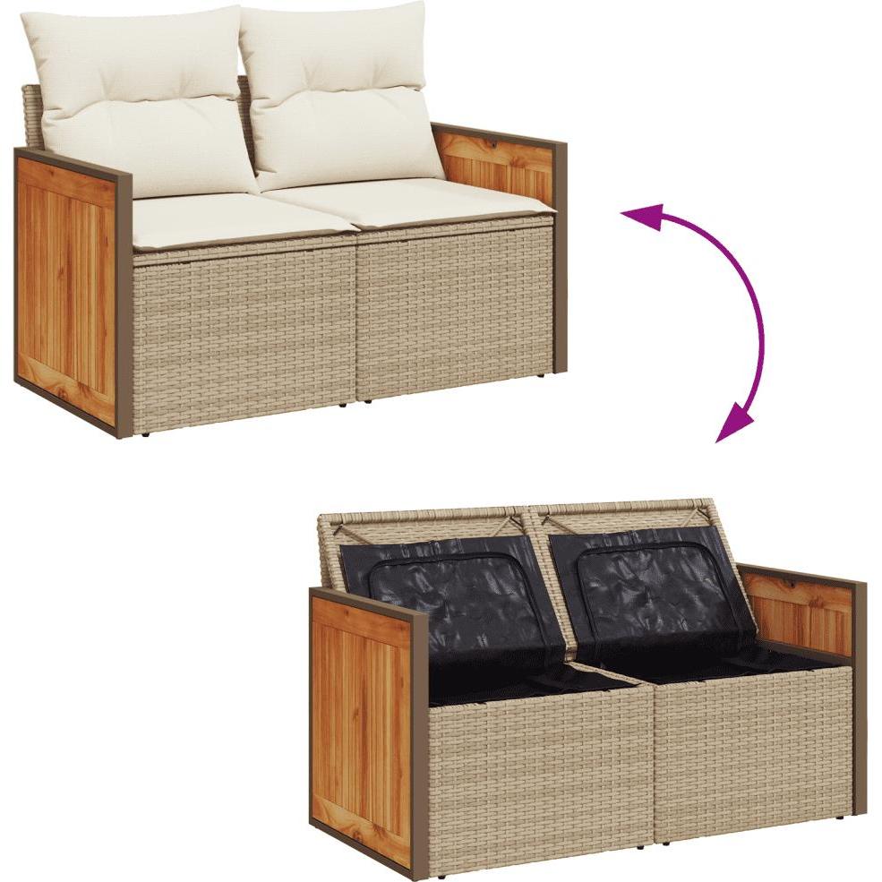 VidaXL, Gartenlounge, 10-tlg. Garten-Lounge-Set mit Kissen