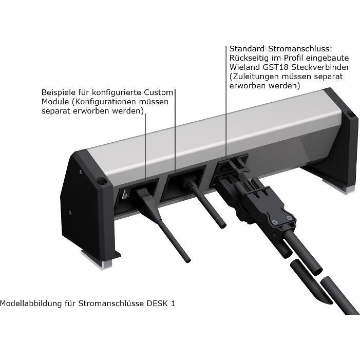Thumbnail - Bachmann, Steckdosenleiste, Desk 1 3 AC-Ausgänge (3 x, GST18)