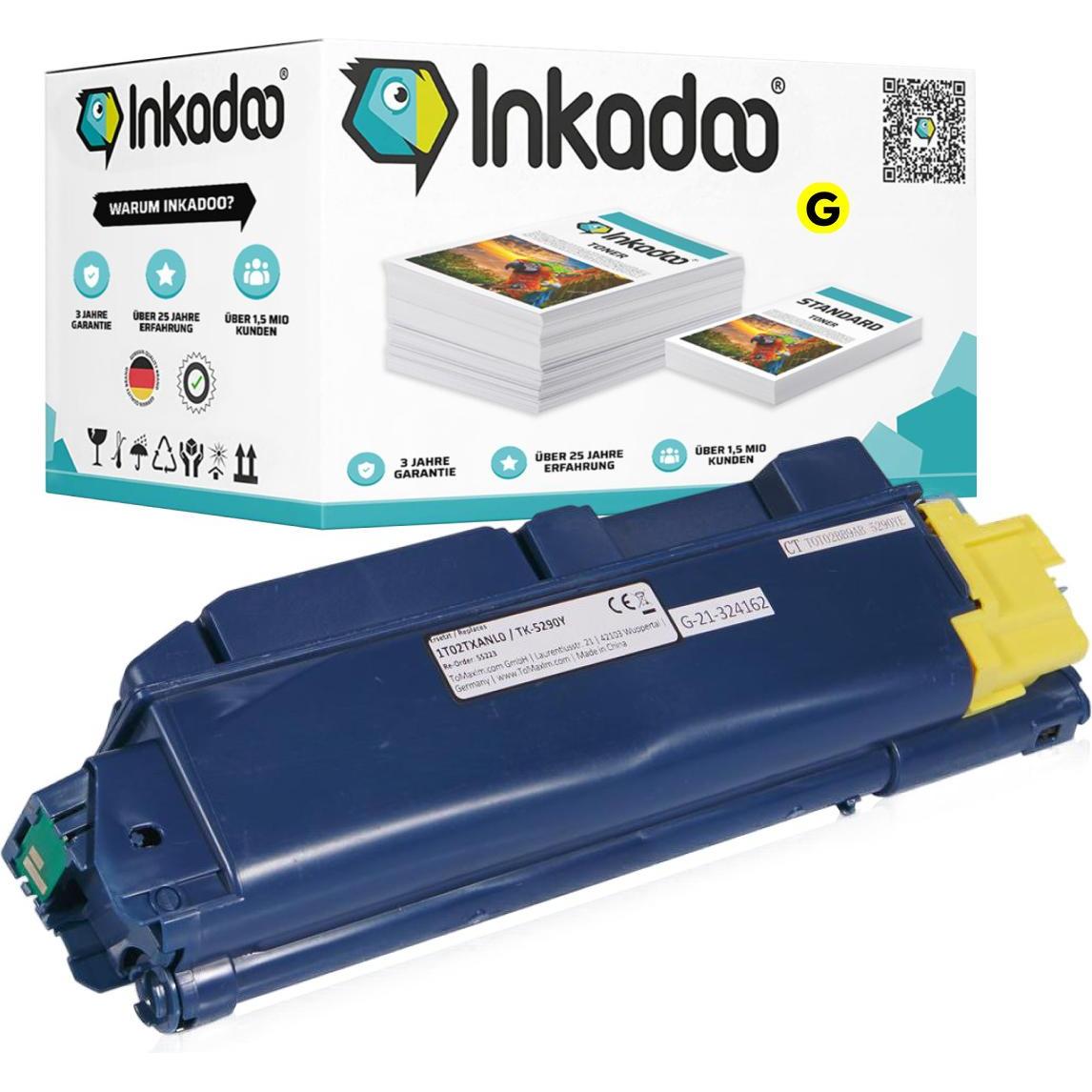 Inkadoo, Toner, Toner kompatibel zu Kyocera 1T02TXANL0 / TK-5290Y Toner, gelb Gelb (Y)
