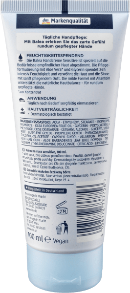 Actual product image dm Balea Hand Cream Sensitive (100 ml)
