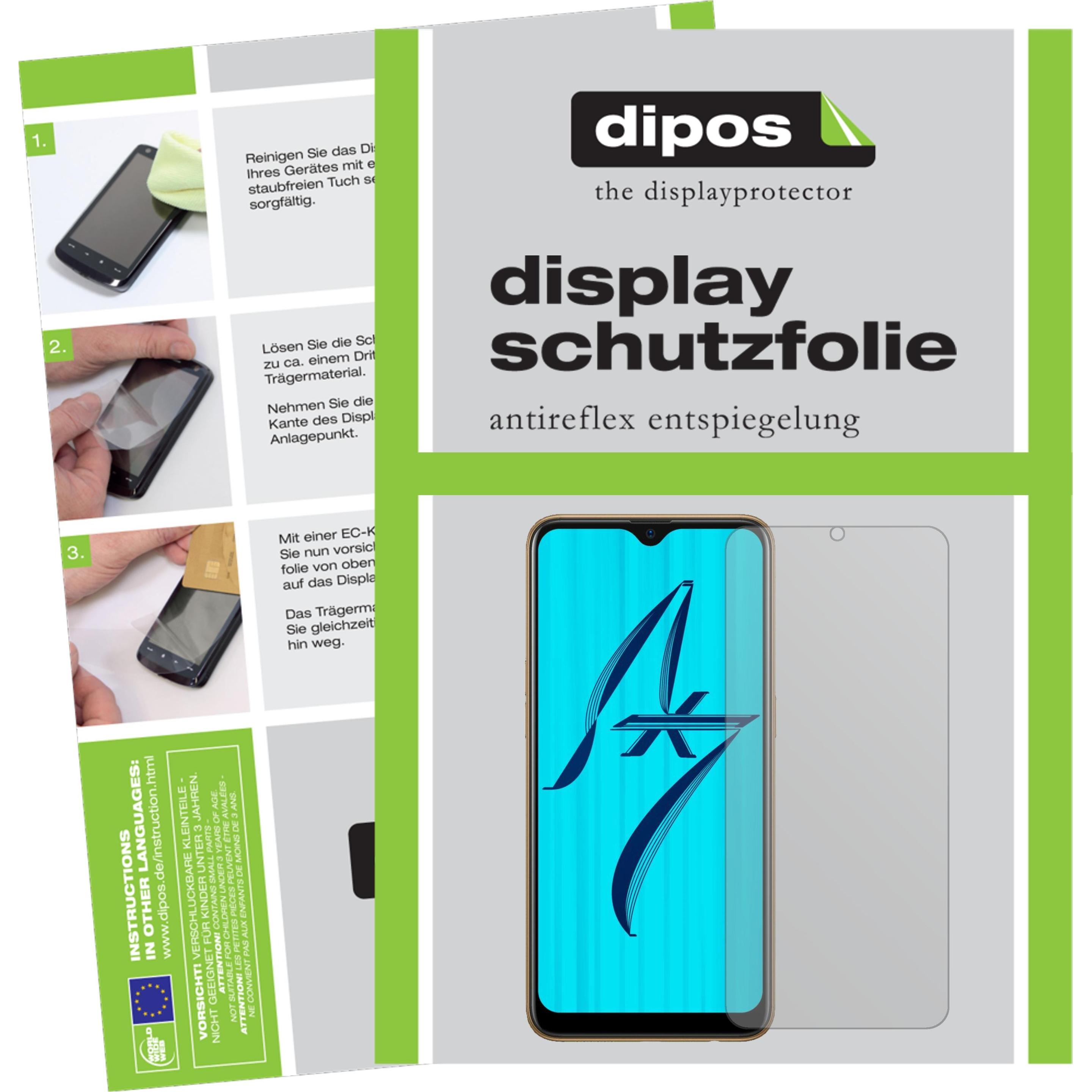 Dipos Displayschutzfolie Antireflex (2 Stück, Oppo AX7 Pro), Smartphone Schutzfolie, Transparent