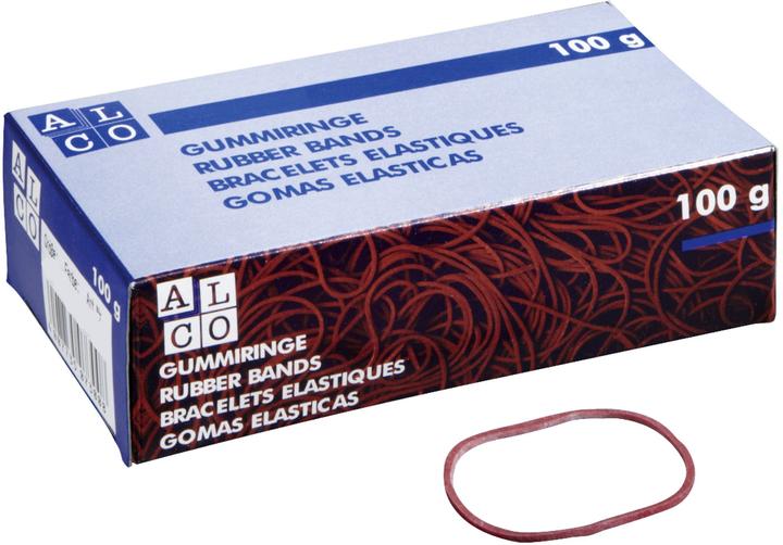 Produktbild Alco Gummiband Naturkautschuk 6x200mm rot 1000g (1 Stk.)