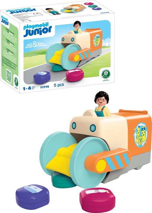 Actual product image Playmobil JUNIOR: Fun rubbish collection vehicle (71774, Playmobil Junior)