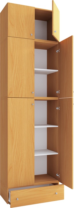Produktbild VCM Büroschrank Aktenschrank Lona 5-fach Schublade Tür (70 x 39 x 240 cm)