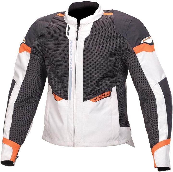 Actual product image Macna EVENT Textiljacke hell grau-schwarz-orange XXL (Men, XXL)