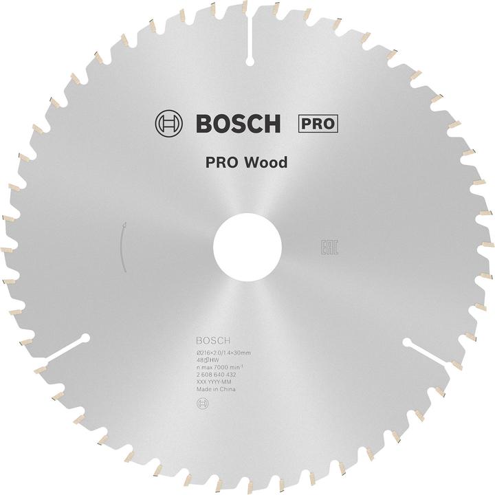Image du produit Bosch Professional Zubehör Lame de scie circulaire PRO Wood, 216 x 2 x 30 mm