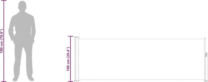 Produktbild vidaXL Seitenmarkise (3 m)