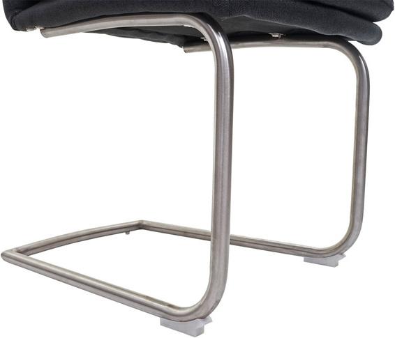 Image du produit Swisshandel24 6x chaise de salle à manger HWC-H70, chaise de cuisine à piétement luge chaise, tissu/textile inox