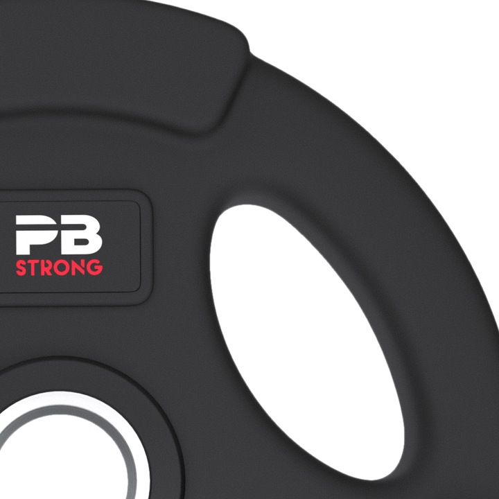 Immagine prodotto Perform Better PB Strong Piastra per pesi a 3 maniglie gommata nera (pz) (1 x 20 kg)