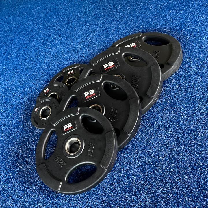 Actual product image Perform Better PB Strong 3-Handle Weight Plate Rubberised Black (pcs) (1 x 20 kg)