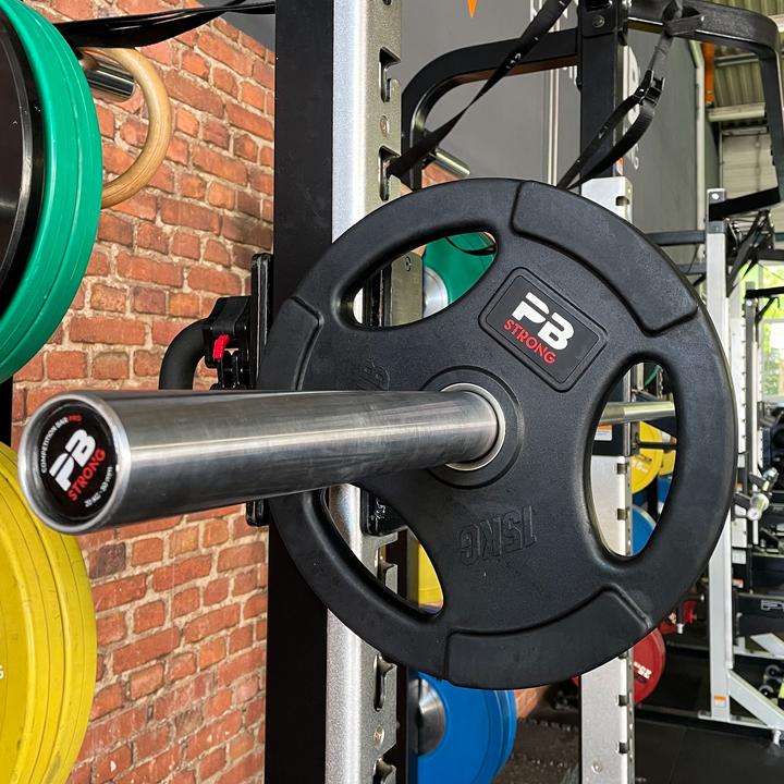 Immagine prodotto Perform Better PB Strong Piastra per pesi a 3 maniglie gommata nera (pz) (1 x 15 kg)