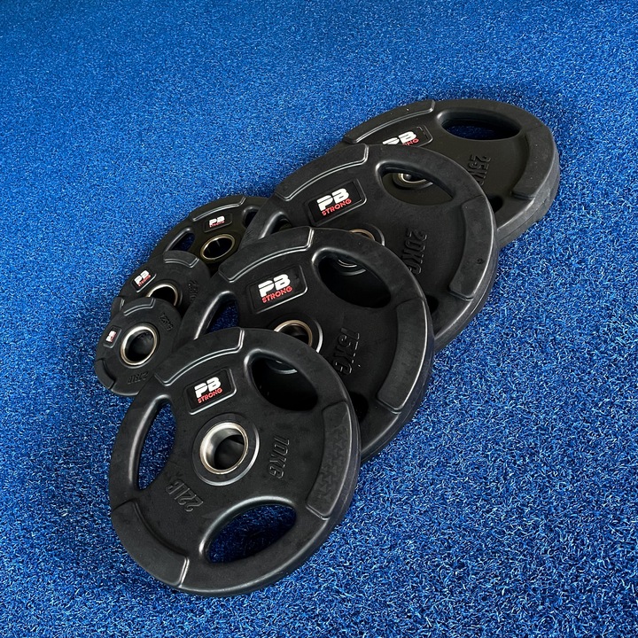 Actual product image Perform Better PB Strong 3-Handle Weight Plate Rubberised Black (pcs) (1 x 15 kg)